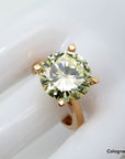 Ring Solitärring mit 7,14ct VS 1 - leight yellow Brillant in 750/18K Rosegold DPL Expertise