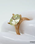 Ring Solitärring mit 7,14ct VS 1 - leight yellow Brillant in 750/18K Rosegold DPL Expertise