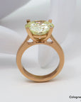 Ring Solitärring mit 7,14ct VS 1 - leight yellow Brillant in 750/18K Rosegold DPL Expertise