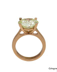 Ring Solitärring mit 7,14ct VS 1 - leight yellow Brillant in 750/18K Rosegold DPL Expertise