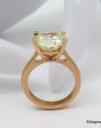 Ring Solitärring mit 7,14ct VS 1 - leight yellow Brillant in 750/18K Rosegold DPL Expertise