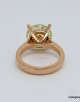 Ring Solitärring mit 7,14ct VS 1 - leight yellow Brillant in 750/18K Rosegold DPL Expertise