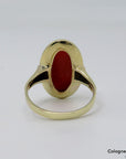 Ring mit Korallen Besatz in 333/8K Gelbgold Gr. 58