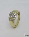 Ring mit ca. 0,50ct TW-vsi Brillant in 585/14K Gelbgold Gr. 65