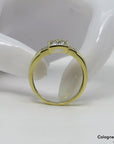 Ring mit ca. 0,50ct TW-vsi Brillant in 585/14K Gelbgold Gr. 65