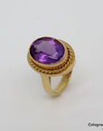 Ring mit Amethyst Besatz in 585/14K Rosegold Gr. 55