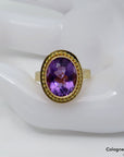 Ring mit Amethyst Besatz in 585/14K Rosegold Gr. 55