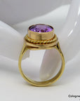 Ring mit Amethyst Besatz in 585/14K Rosegold Gr. 55