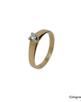 Ring Solitärring mit ca. 0,18ct TW-vsi Brillant in 750/18K Gelbgold Gr. 61