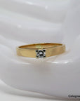 Ring Solitärring mit ca. 0,18ct TW-vsi Brillant in 750/18K Gelbgold Gr. 61