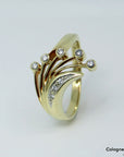 Ring mit ca. 0,20ct W-si Brillant in 585/14K Gelbgold Gr. 56