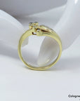 Ring mit ca. 0,20ct W-si Brillant in 585/14K Gelbgold Gr. 56