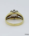 Ring mit Ø 6,0 mm Zuchtperle + ca. 0,24ct W-si Brillant in 585/14K Weiß-/Gelbgold Gr. 59