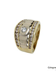 Ring mit ca. 0,80ct W-si Brillant in 585/14K Weiß-/Gelbgold Gr. 57