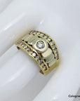 Ring mit ca. 0,80ct W-si Brillant in 585/14K Weiß-/Gelbgold Gr. 57