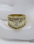 Ring mit ca. 0,80ct W-si Brillant in 585/14K Weiß-/Gelbgold Gr. 57