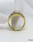 Ring mit ca. 0,80ct W-si Brillant in 585/14K Weiß-/Gelbgold Gr. 57