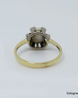 Ring mit Ø 5,5 mm Zuchtperle + ca. 0,12ct Diamant in 585/14K Weiß-/Gelbgold Gr. 52