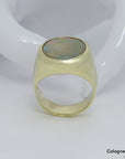 Ring Herrenring mit Opal Besatz in 585/14K Gelbgold Handarbeit Gr. 68