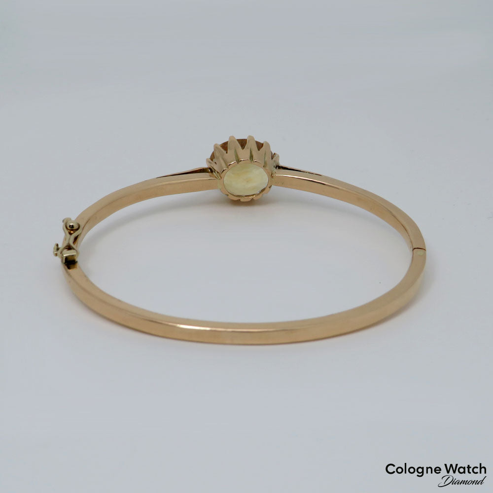 Armreifen Armschmuck mit Citrin Besatz in 585/14K Rosegold