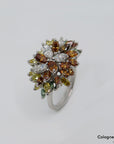 Ring mit ca. 9,00ct Diamant teils fancy in 750/18K Weißgold Gr. 52