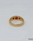 Ring Bandring mit ca. 0,14ct W-si Brillant + ca. 0,25ct Rubin 750/18K Rosegold