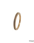 Ring Halber Memoirering mit 0,10ct H-si Brillant in 750/18K Rosegold Gr. 51