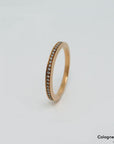 Ring Halber Memoirering mit 0,10ct H-si Brillant in 750/18K Rosegold Gr. 51