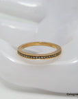 Ring Halber Memoirering mit 0,10ct H-si Brillant in 750/18K Rosegold Gr. 51