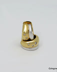 Creolen Ohrringe mit ca. 0,10ct W-si Brillant in 585/14K Weiß-/Gelbgold