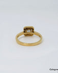 Solitärring mit ca. 0,45ct W-p1 Diamant + ca. 0,36ct Brillant 750/18K Gelbgold Gr. 56