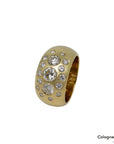 Ring Bandring mit ca. 1,25ct W-si Brillant in 750/18K Gelbgold Gr. 53