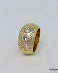 Ring Bandring mit ca. 1,25ct W-si Brillant in 750/18K Gelbgold Gr. 53