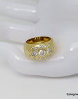 Ring Bandring mit ca. 1,25ct W-si Brillant in 750/18K Gelbgold Gr. 53