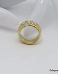 Ring Bandring mit ca. 1,25ct W-si Brillant in 750/18K Gelbgold Gr. 53