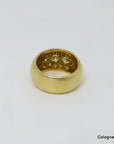 Ring Bandring mit ca. 1,25ct W-si Brillant in 750/18K Gelbgold Gr. 53