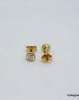 Ohrstecker Zarge mit 0,54ct TW-vsi Brillant in 750/18K Gelbgold