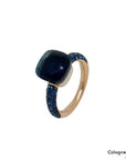 Pomellato Nudo Classic Ring London Blue Topas, Lapis + Saphir 750/18K Rosegold UVP.: 5.800,-€