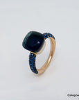 Pomellato Nudo Classic Ring London Blue Topas, Lapis + Saphir 750/18K Rosegold UVP.: 5.800,-€