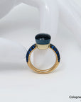 Pomellato Nudo Classic Ring London Blue Topas, Lapis + Saphir 750/18K Rosegold UVP.: 5.800,-€