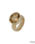 Ring mit Citrin Besatz in 585/14K Gelbgold Gr. 54