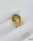 Ring mit Citrin Besatz in 585/14K Gelbgold Gr. 54