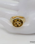 Ring mit Citrin Besatz in 585/14K Gelbgold Gr. 54