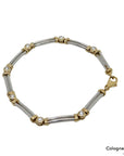 Armband mit ca. 0,35ct TW-vs Brillant in 950`er Platin + 750/18K Gelbgold 18,5cm