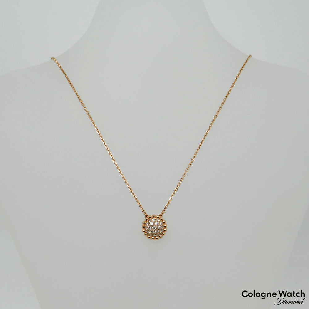 Van Cleef &amp; Arpels Collier Anhänger Perlée 0,34ct Brillant 750/18K Roségold UVP.: 7.800,-€