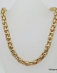 Kette Collier Himbeer Muster in 750/18K Gelbgold Länge 50 cm