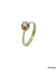 Ring Solitärring mit 0,21ct TW-vsi Brillant in 585/14K Gelbgold Gr. 55