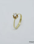 Ring Solitärring mit 0,21ct TW-vsi Brillant in 585/14K Gelbgold Gr. 55