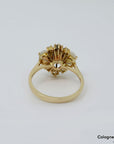 Ring mit ca. 0,30ct W-si Brillant und Opal Besatz in 585/14K Gelbgold Gr. 57