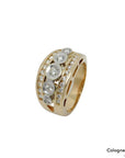 Ring mit ca. 0,54ct G-vsi Brillant in 585/14K Weiß-/Gelbgold Gr. 50